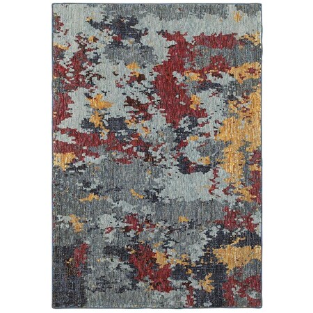 Oriental Weavers 3 Ft. 3 In. X 5 Ft. 2 In. Evolution Contemporary Area Rug, Blue E8036C100170ST